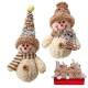 7" Fabric hanging snowman with hat & scarf - 2 styles