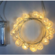 20 warm white LED light garland - MARBLES, approximately 2 m (78") long (3 AA batteries not included)