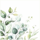 Lunch Napkins - Green Foliage 6.5"x6.5"