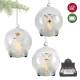 3" LED Light up glass angel ornaments - 3 styles