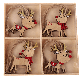 ORN340DR-8 - Set of 8 in a wooden box Reindeer Ornaments 2" 