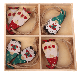 Set of 8 in a wooden box Gnome Ornaments 2"