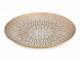 <p>Gold &amp; white plate 12"D</p> 