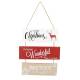 062615804879 - Wood Hanging Christmas plaque 10"x18"H