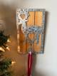 Wood and metal hook - reindeer design 5"x8"