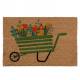 Coir mat - Floral Wheelbarrow 16"x24"
