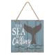 <p>The Sea is Calling hanging plaque 7.5"x7.5"</p>
