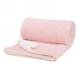 Pink faux fur throw with gold dots approx 50"x62"