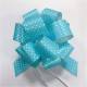 5" Pull Bows - 50 bows/case - Blue with white polka dots