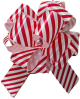 5" Pull Bows - 50 bows/case - Peppermint