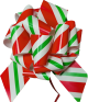 5" Pull Bows - 50 bows/case - Red/Green/White