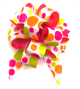 PB8DOT - 8" Pull Bows - 50 bows/case - Multicoloured Dots
