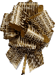 PB8SGD - 8" Pull Bows - 50 bows/case - Striped Gold