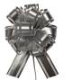 5.5" Mixed Fabrics  Pull Bows - SILVER 50/cs