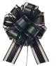 7.5" Mixed Fabrics  Pull Bows - BLACK 50/cs