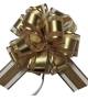 7.5" Mixed Fabrics  Pull Bows - GOLD 50/cs