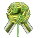 7.5" Mixed Fabrics  Pull Bows - LIME GREEN 50/cs
14 loops, 2" wide ribbon, 7.5" Diameter