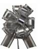 7.5" Mixed Fabrics Pull Bows - SILVER 50/cs