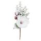 15" Frosted white flower with red berries and Eucalyptus