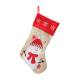 23" Fabric snowman stocking - burlap designs 