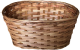 Light Brown Oval bamboo basket 13"x7.2"x6"H
