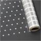 WHITE DOTS Printed Cellophane roll 40"x100'