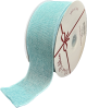 <p>Blue wired burlap ribbon 25 yard/roll - 2.5" wide</p>