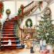 Lunch Napkins - Christmas House 6.5"x6.5"