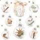 Lunch Napkins - Holiday Ornaments 6.5"x6.5"