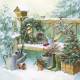 Lunch Napkins - Garden in the snow 6.5"x6.5"