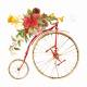 Lunch Napkins - Christmas Bicycle 6.5"x6.5"