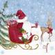 Lunch Napkins - Santa's Sled 6.5"x6.5"