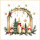 Lunch Napkins - Christmas candle arrangement

