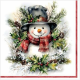 Lunch Napkins - Happy Snowman 6.5"x6.5"