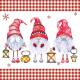 Lunch Napkins - Gnomes with lanterns 6.5"x6.5"