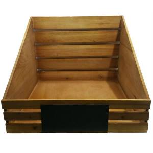 CBX660D - Wood display basket with chalkboard