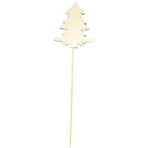 CDL887TR - White wood Tree stake 5.5x6.5"H