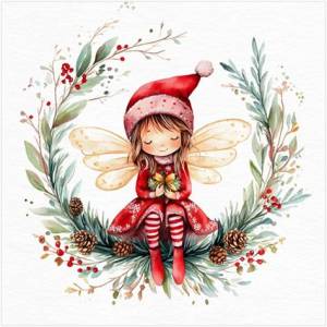 Lunch Napkins - Christmas Fairy 6.5"x6.5"