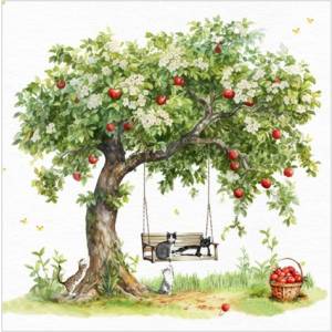 344526 - Lunch napkin - Swinging away