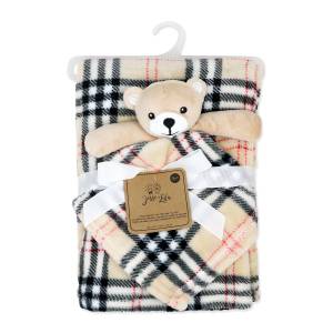 Jesse & Lulu Blanket And Nunu Set: Tan Plaid
100% Polyester
Blanket: 30” x 36”
Nunu: 14” x 14”