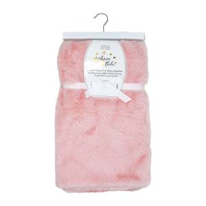 2 Layer Pink Luxury Faux Fur Plush Blanket