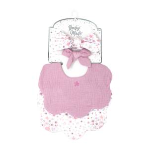 4 pc Cotton Headband & Bibs Set - PINK
Includes 2 Bibs 100% Cotton & 2 Headbands 90% Cotton, 5% Polyester