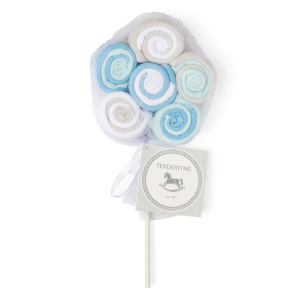 Tendertyme 12 pack Washcloth Lollipop - BLUE
Set includes: 12 washcloths, 9"x9", 60% Cotton, 40% Polyester