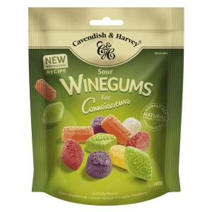 Cavendish & Harvey Sour Wine Gums for connoisseurs 180 gr., 14/cs