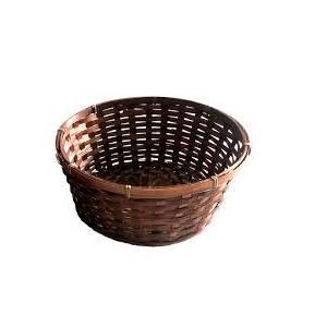 10"D Round bamboo basket 4"H