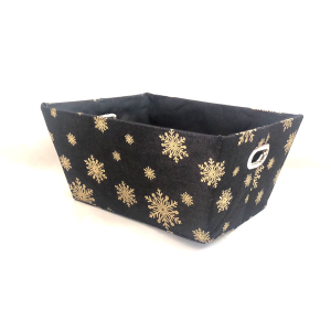 CBW582GSF Medium Rectangular Black with Gold Snow flakes