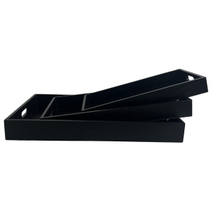 Largest pc in a S/3 Black Wood Trays
18"x12"x2"H  