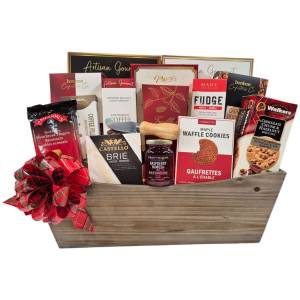 Black wood tray with handles GIFT BASKET KIT