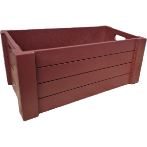 Red wooden crate 14"X8"X6"H