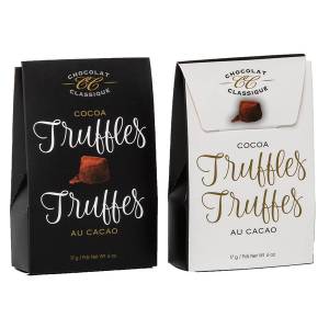 CC17BKW - Chocolat Classique cocoa truffles (2 pc) - Black/W